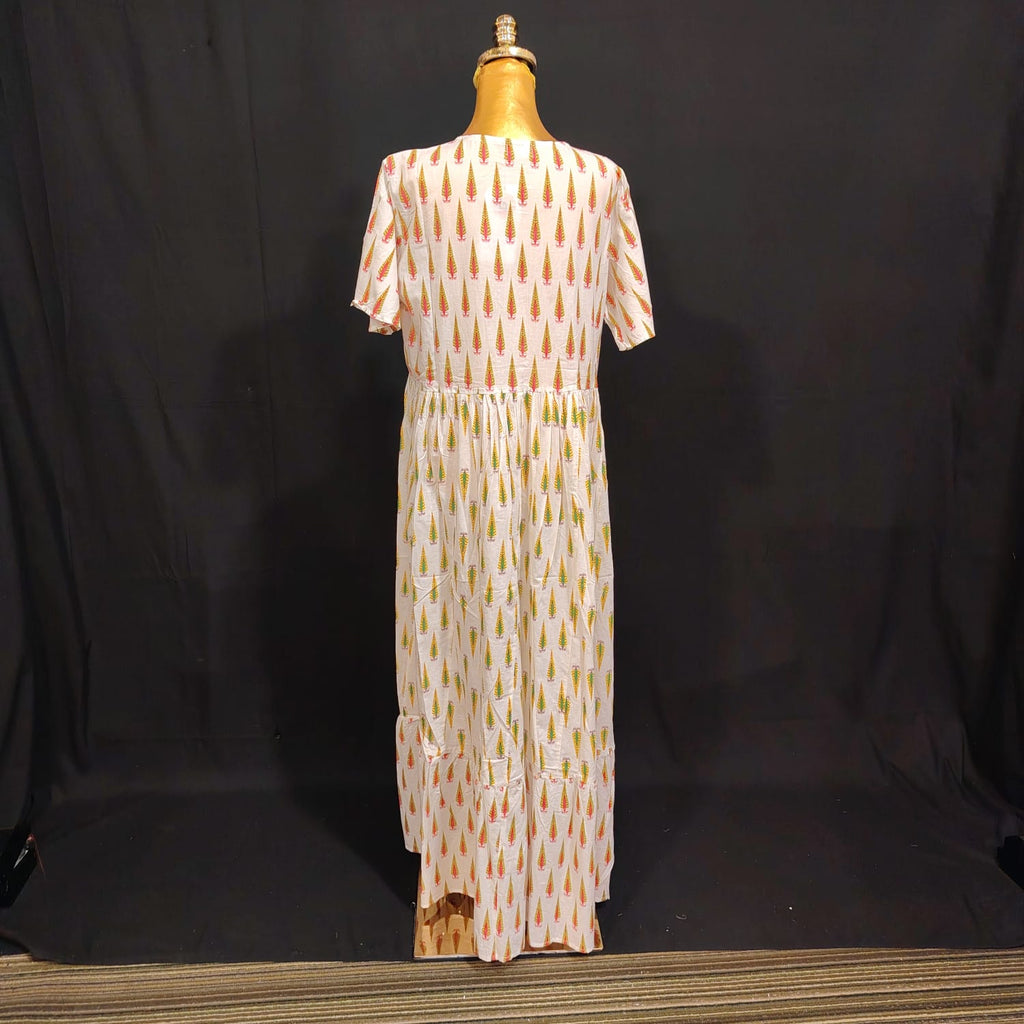 L/XL Special Printed Cotton Dress 57" Long Jalabiya TN 113