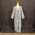 L/XL Zaria Special Printed Cotton Dress 57" Long Jalabiya TN 115