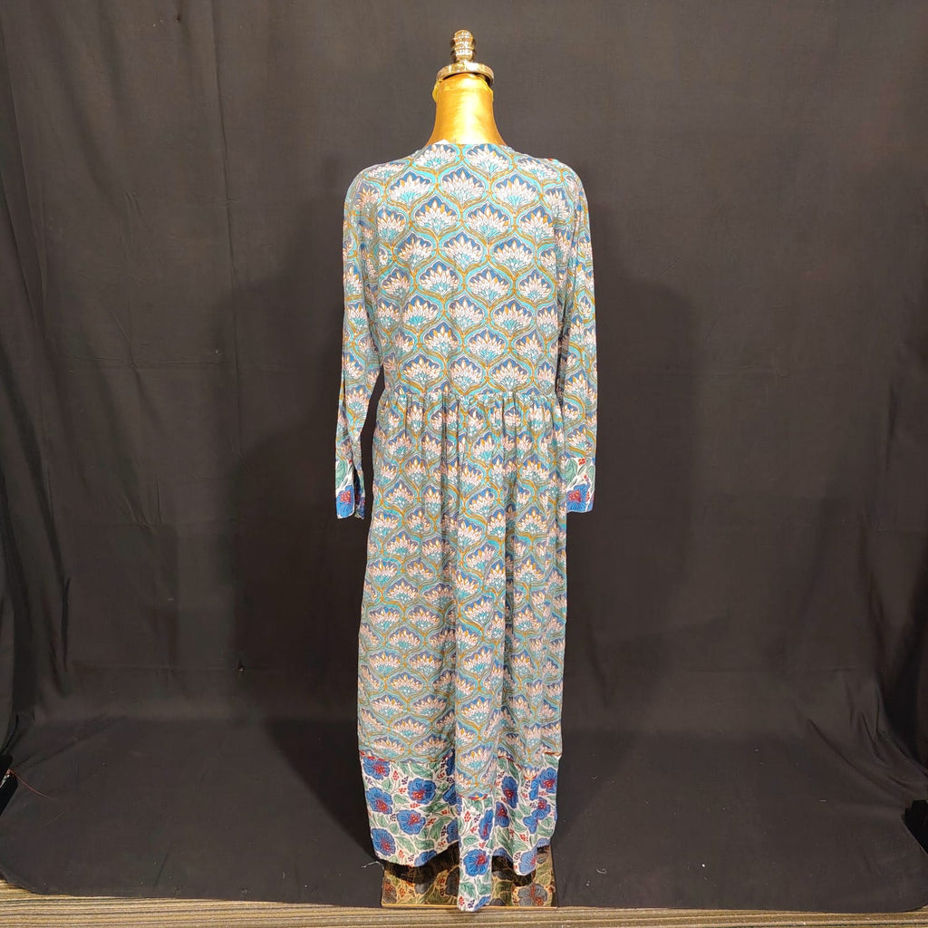 L/XL Zaria Special Printed Cotton Dress 57" Long Jalabiya TN 115