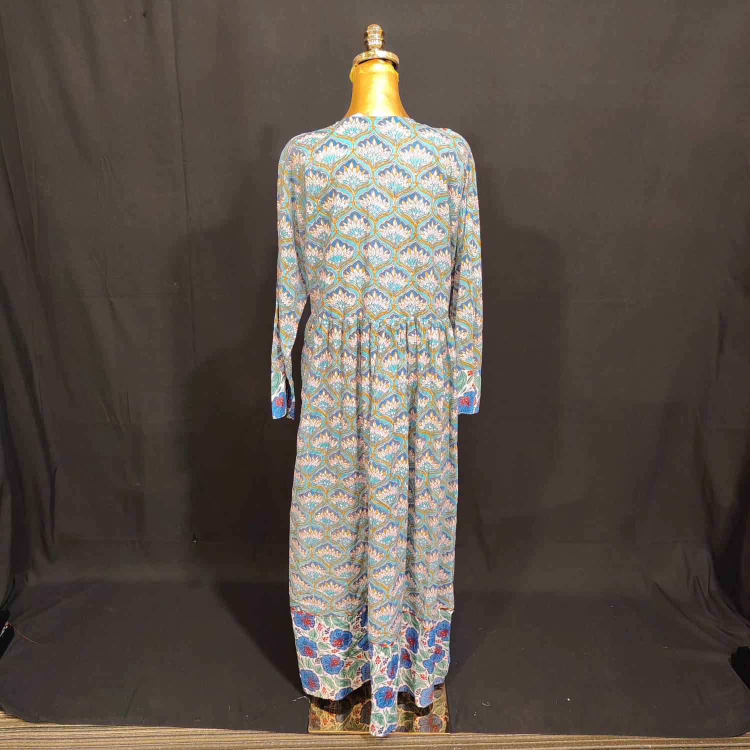L/XL Zaria Special Printed Cotton Dress 57" Long Jalabiya TN 115
