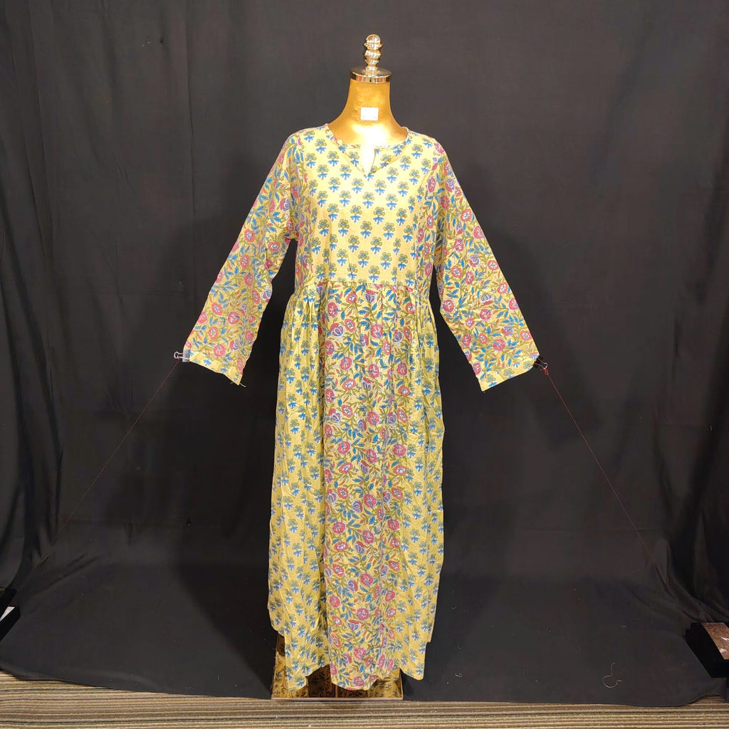 L/XL Special Printed Cotton Dress 57" Long Jalabiya TN 123