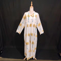 L/XL Sparrow Printed Cotton Dress 57" Long Jalabiya TN 124
