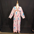 L/XL Liza Printed Cotton Dress 57" Long Jalabiya TN 130