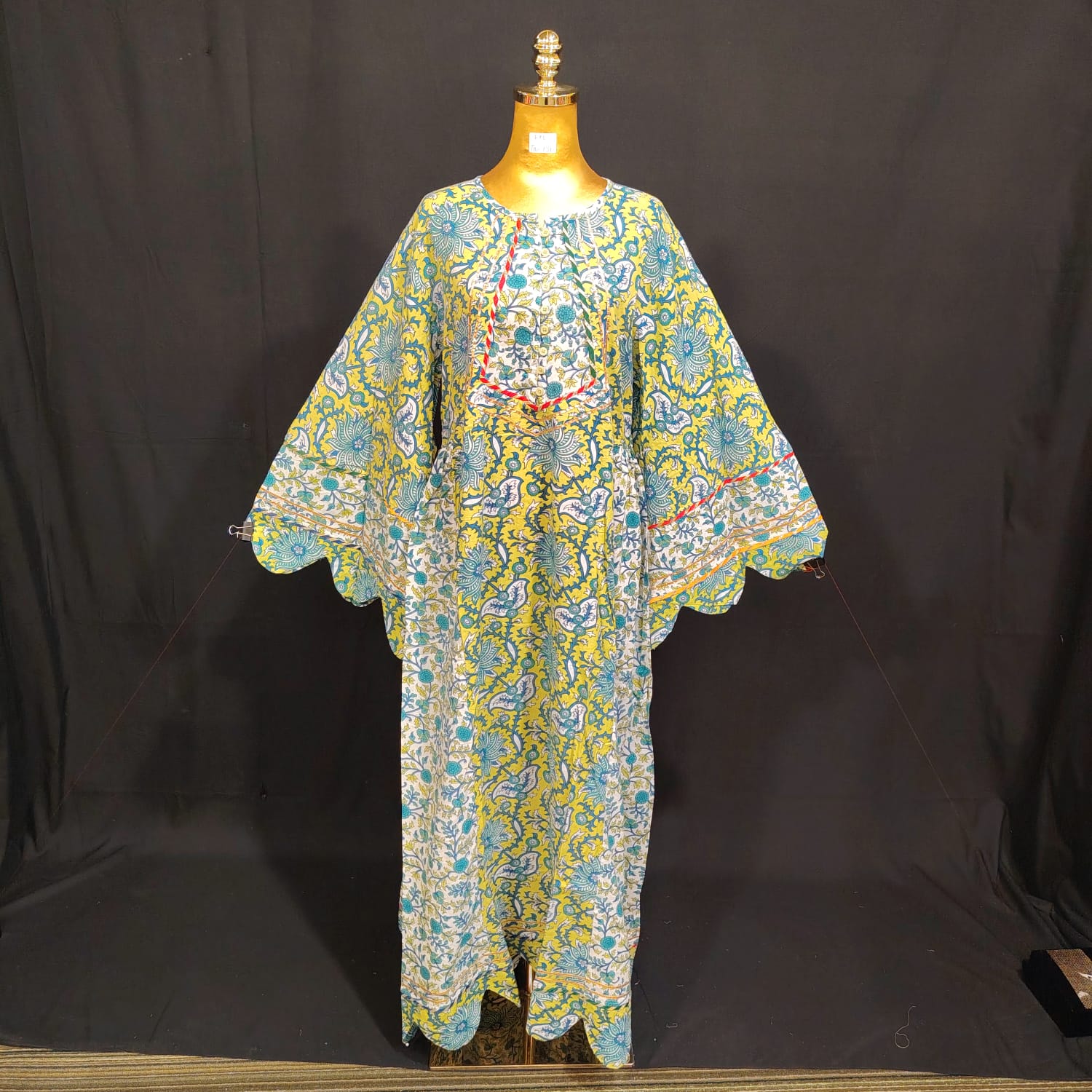 L/XL Special Printed Cotton Dress 57" Long Jalabiya TN 131