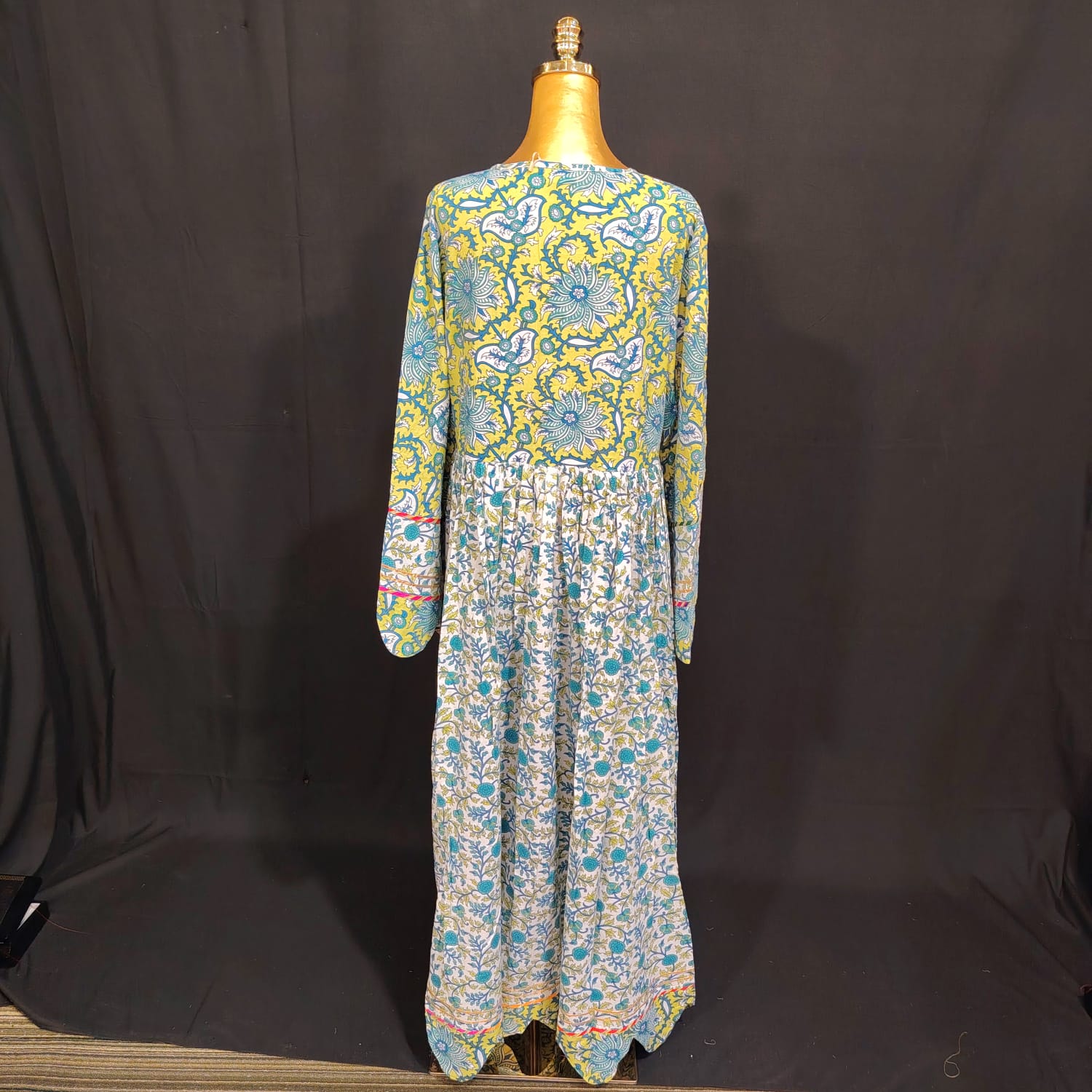 L/XL Special Printed Cotton Dress 57" Long Jalabiya TN 131