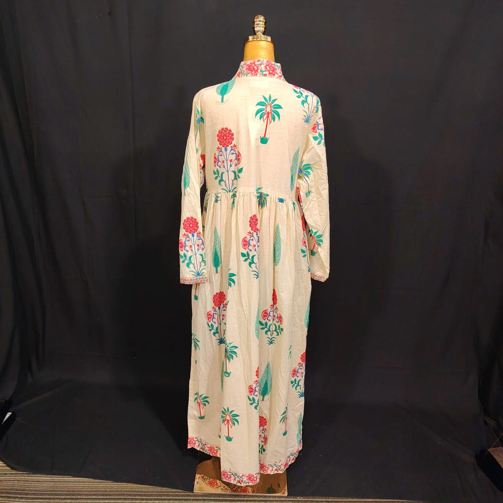 L/XL Liza Printed Cotton Dress 57" Long Jalabiya TN 133