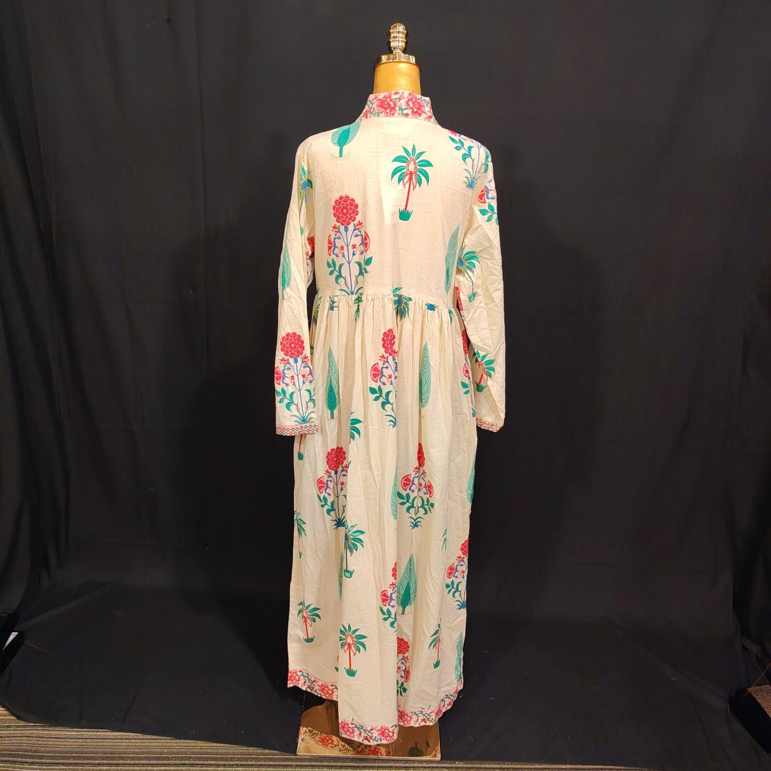 L/XL Liza Printed Cotton Dress 57" Long Jalabiya TN 133