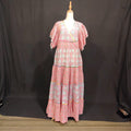 L/XL Dahli Printed Cotton Dress 57" Long Jalabiya TN 136