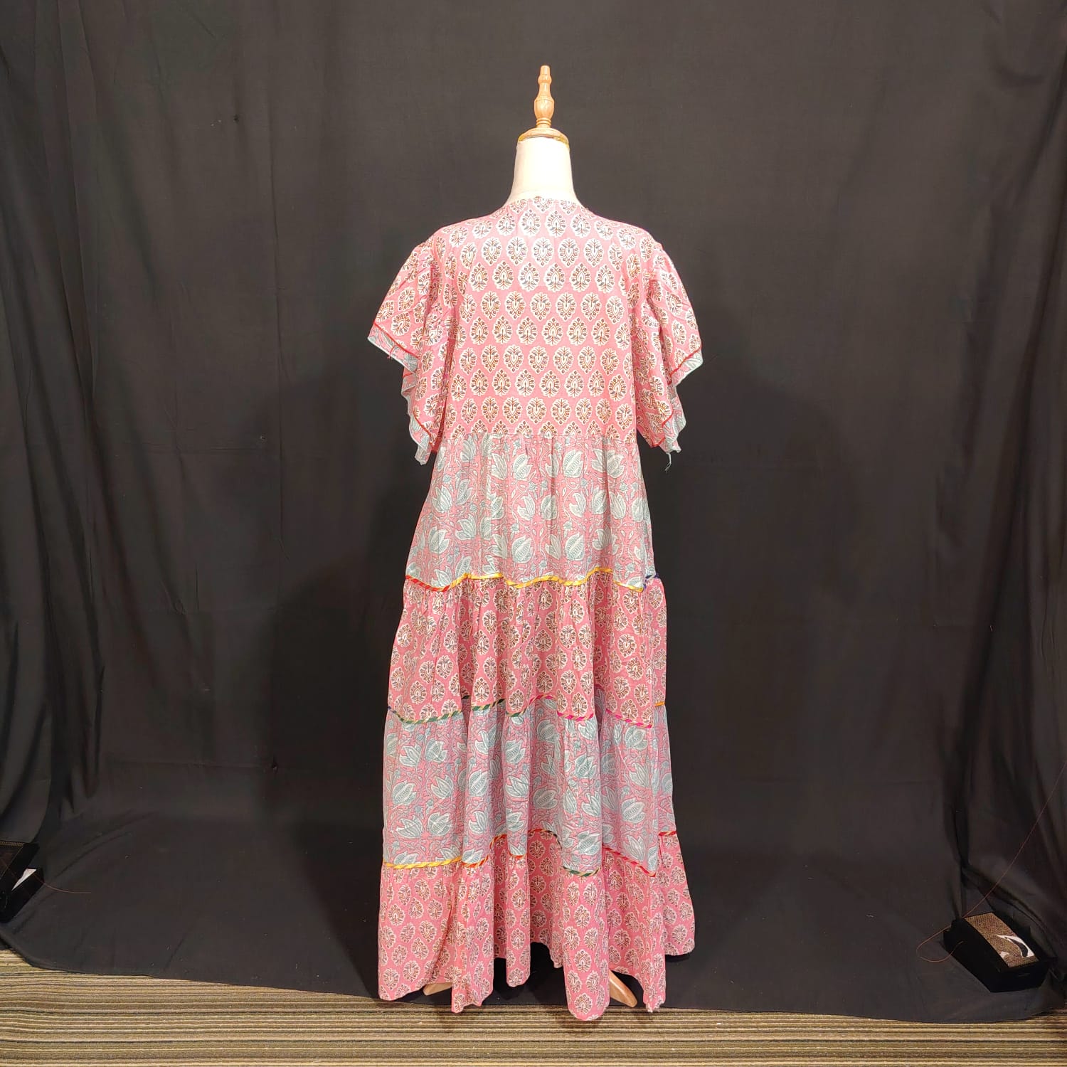 L/XL Dahli Printed Cotton Dress 57" Long Jalabiya TN 136