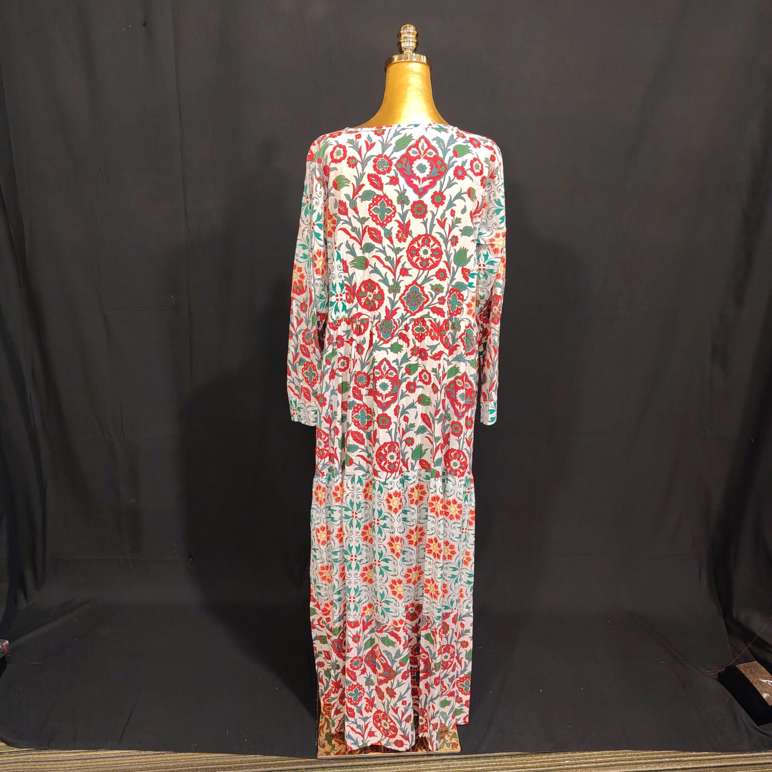 L/XL Juhi Printed Cotton Dress 57" Long Jalabiya TN 141