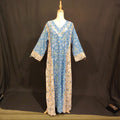 L/XL Noor Printed Cotton Dress 57" Long Jalabiya TN 142