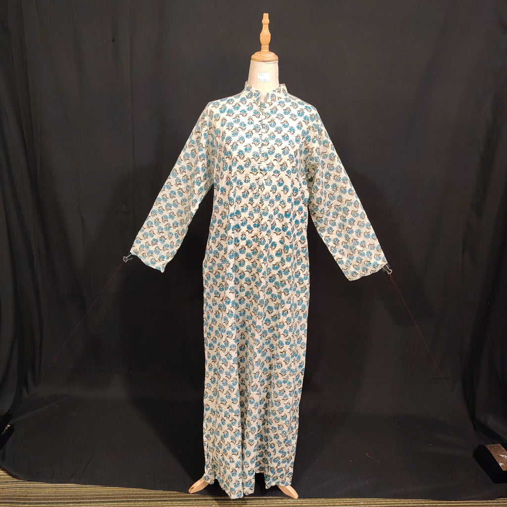L/XL Sofi Printed Cotton Dress 57" Long Jalabiya TN 144