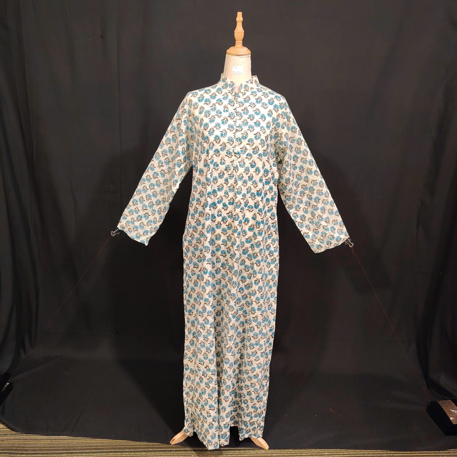 L/XL Sofi Printed Cotton Dress 57" Long Jalabiya TN 144
