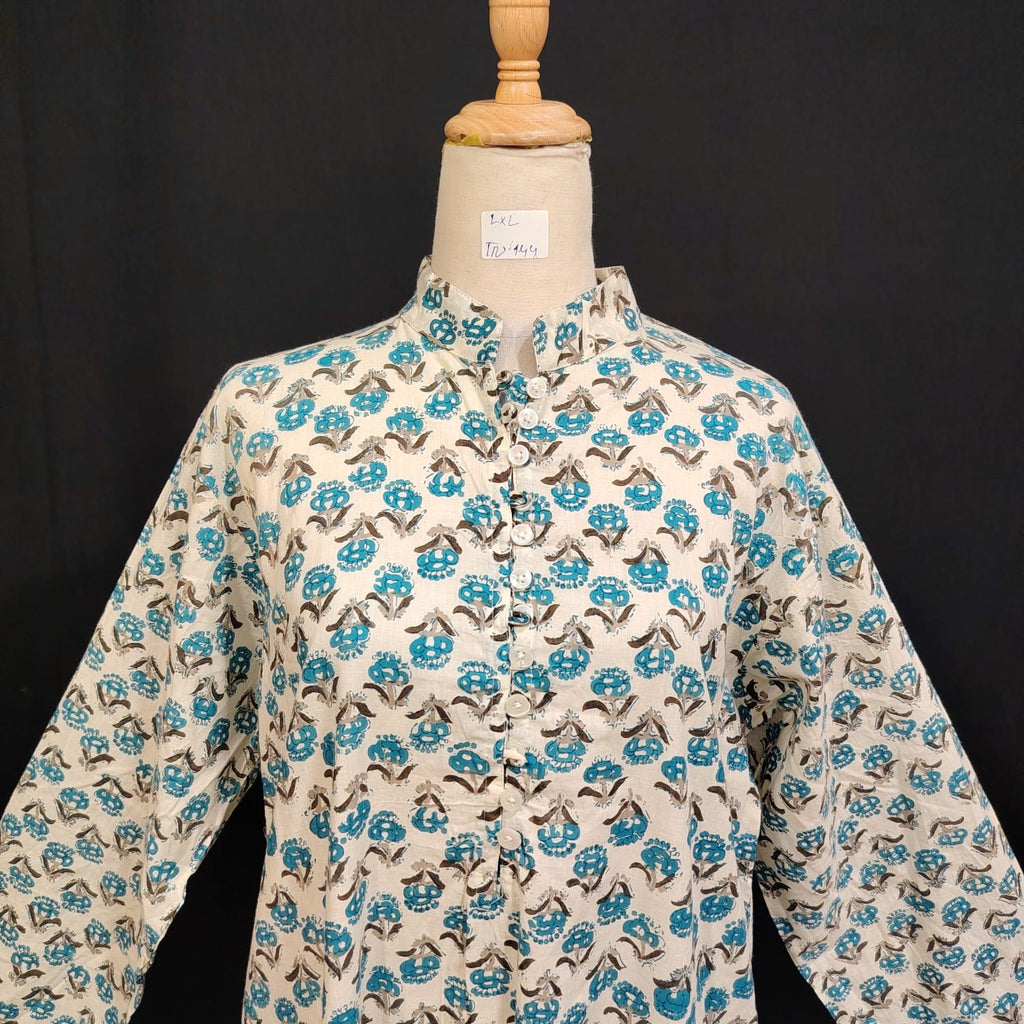 L/XL Sofi Printed Cotton Dress 57" Long Jalabiya TN 144