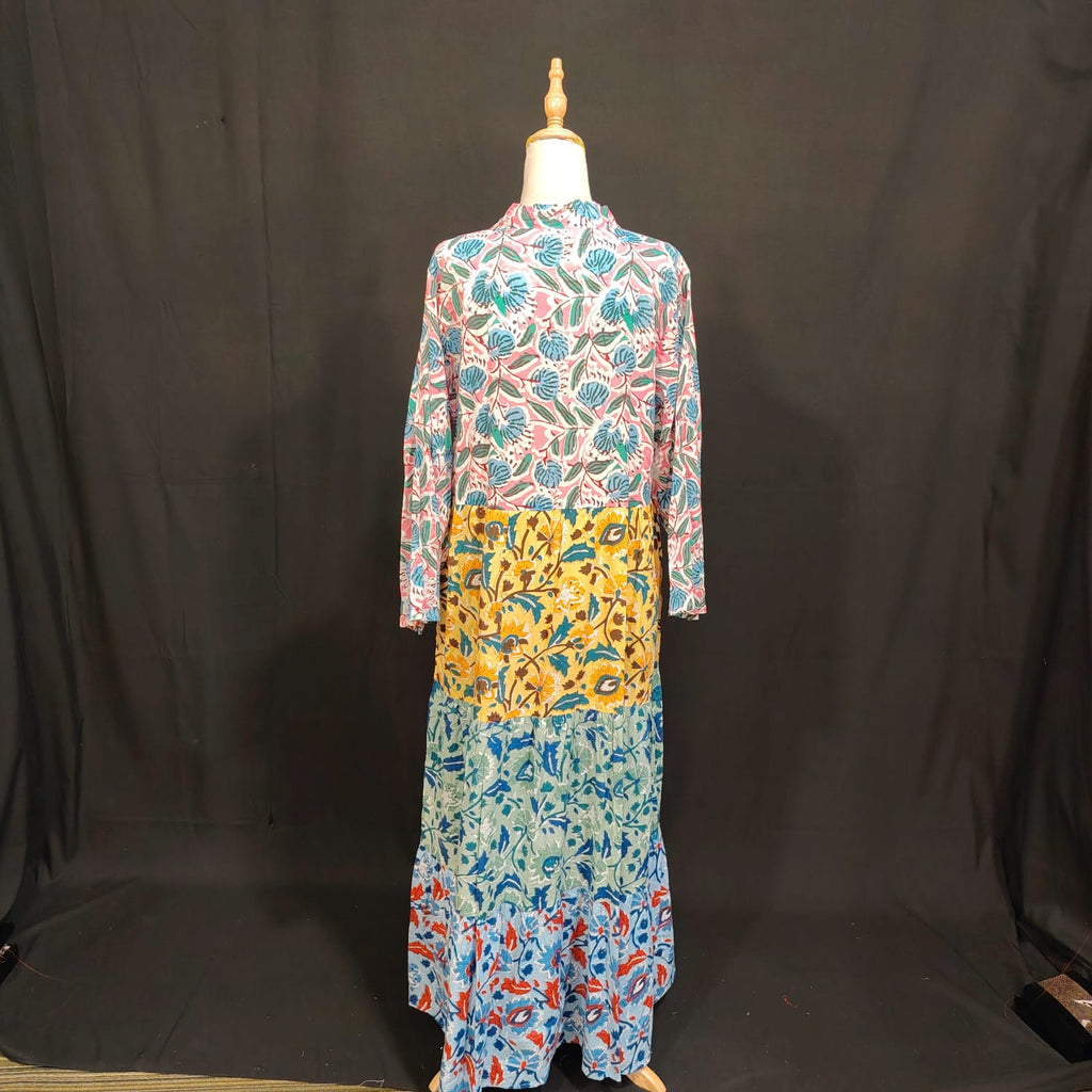 L/XL Maldives Printed Cotton Dress 57" Long Jalabiya TN 146
