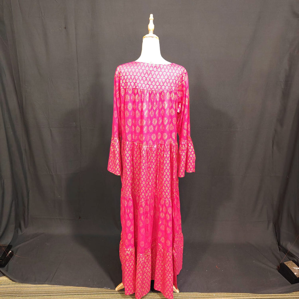 L/XL Moon Printed Cotton Dress 57" Long Jalabiya TN 148