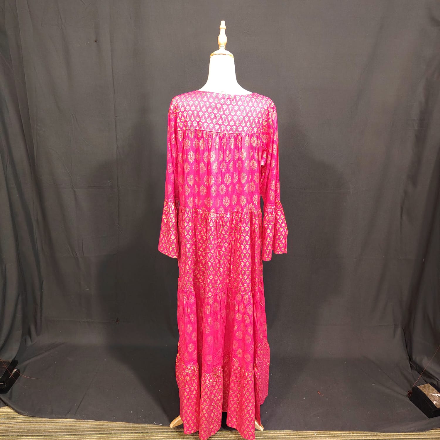 L/XL Moon Printed Cotton Dress 57" Long Jalabiya TN 148