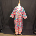 L/XL Zaria Printed Cotton Dress 57" Long Jalabiya TN 151