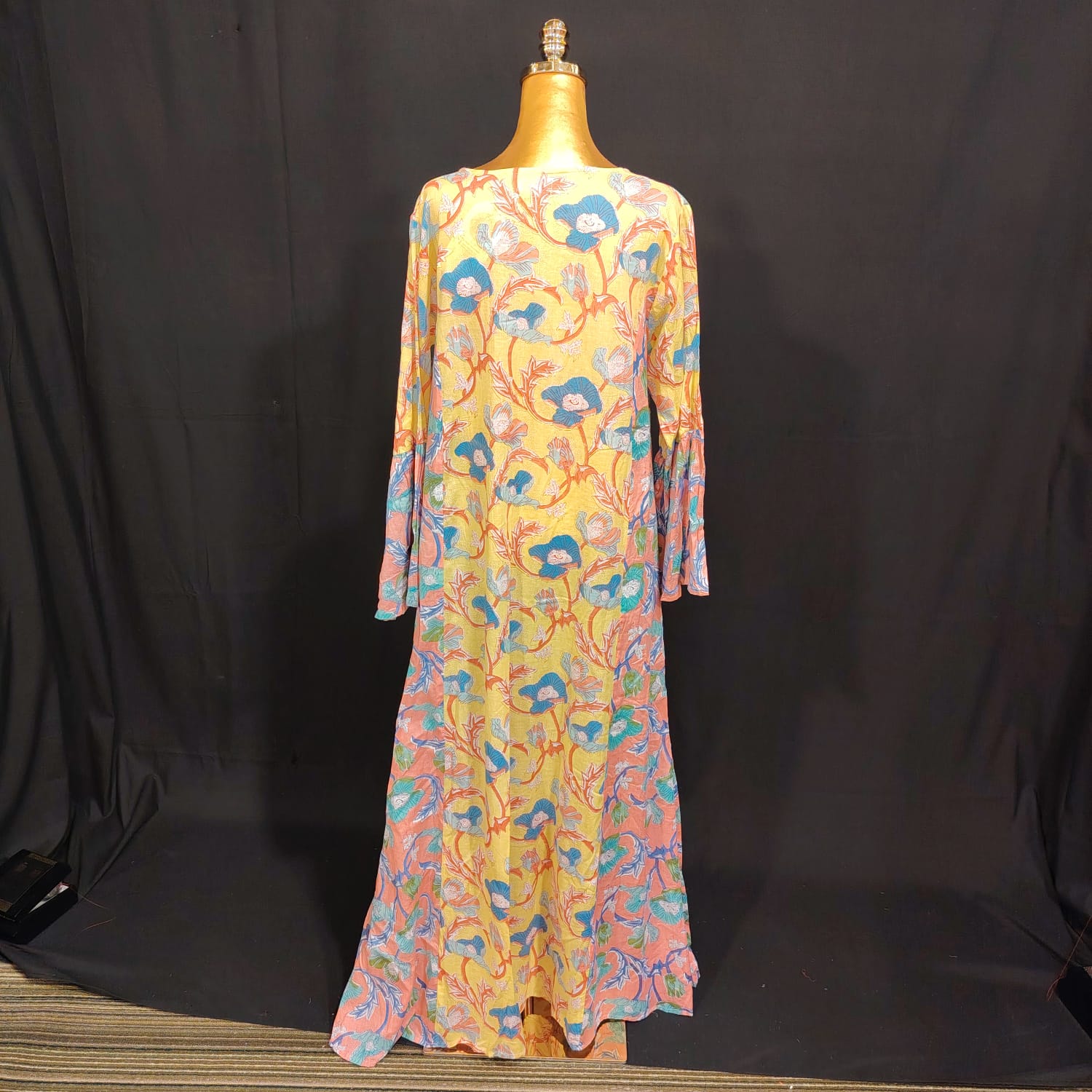 L/XL Marry Printed Cotton Dress 57" Long Jalabiya TN 153