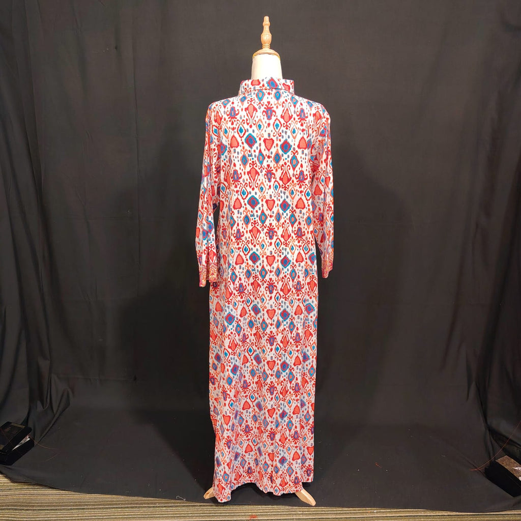 L/XL Singapore Printed Cotton Dress 57" Long Jalabiya TN 156