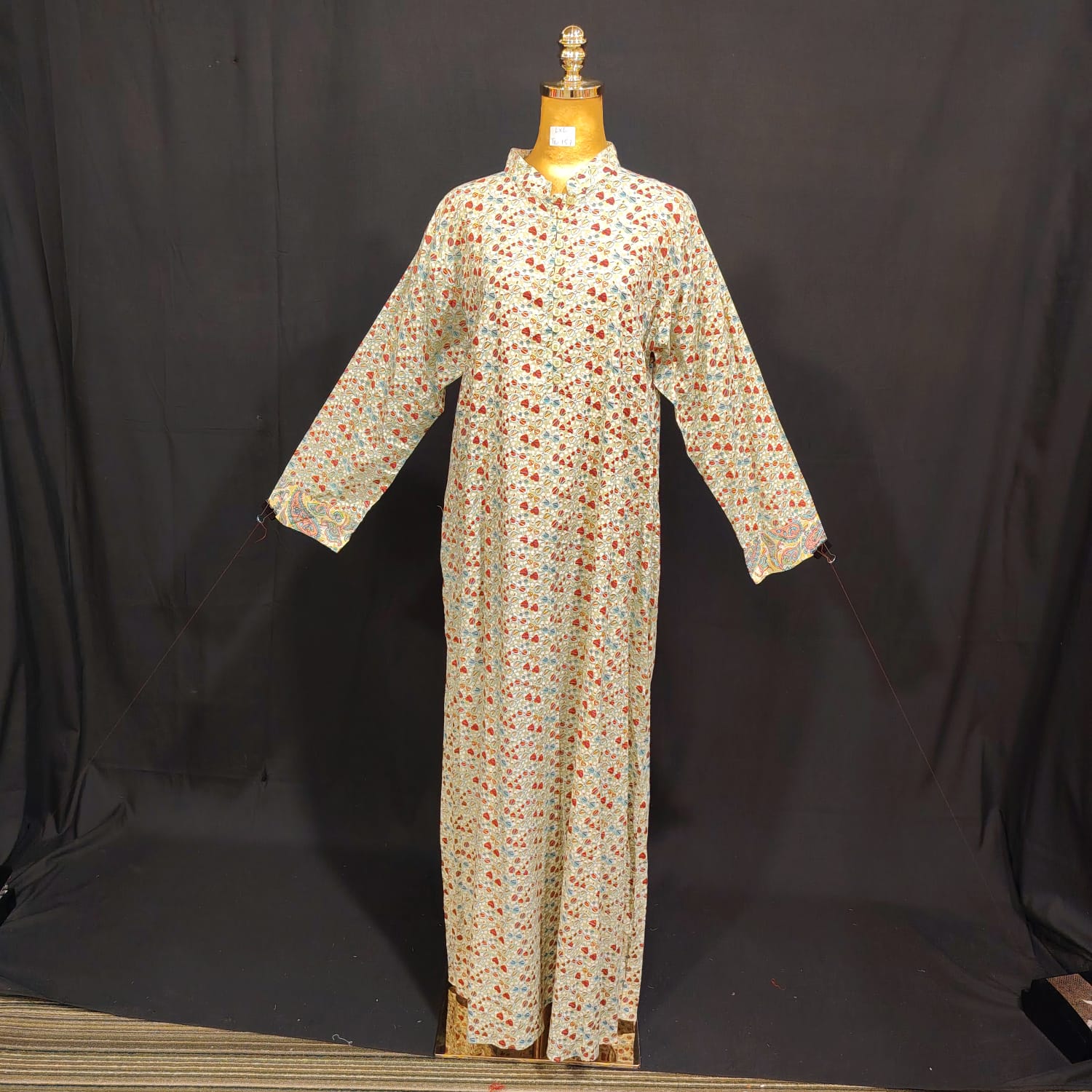 L/XL Sofi Printed Cotton Dress 57" Long Jalabiya TN 157