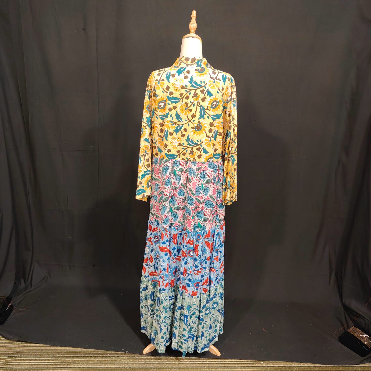 L/XL Maldives Printed Cotton Dress 57" Long Jalabiya TN 158