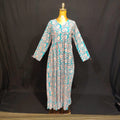 XS/S Special Printed Cotton Dress 54" Long Jalabiya TN 64