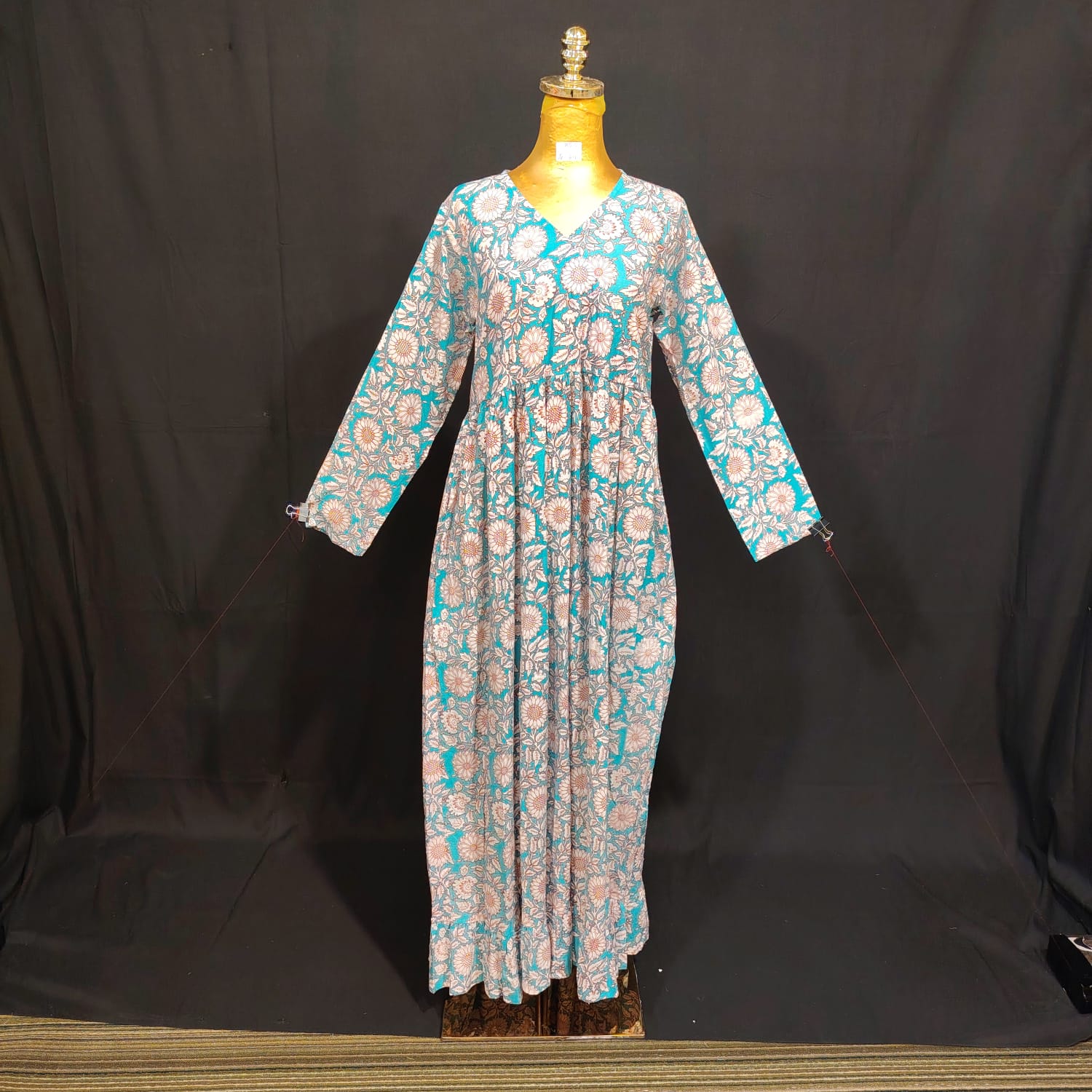 XS/S Special Printed Cotton Dress 54" Long Jalabiya TN 64