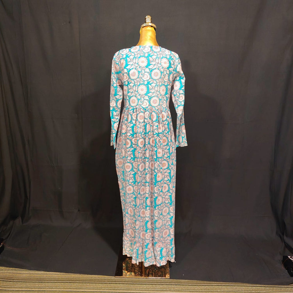 XS/S Special Printed Cotton Dress 54" Long Jalabiya TN 64