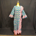 XS/S Princess  Printed Cotton Dress 54" Long Jalabiya TN 66