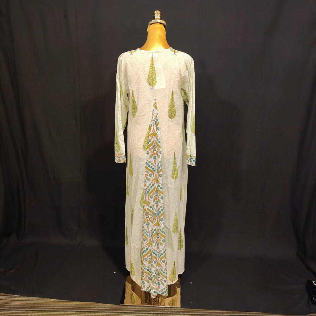 XS/S Rukiya Printed Cotton Dress 54" Long Jalabiya TN 67