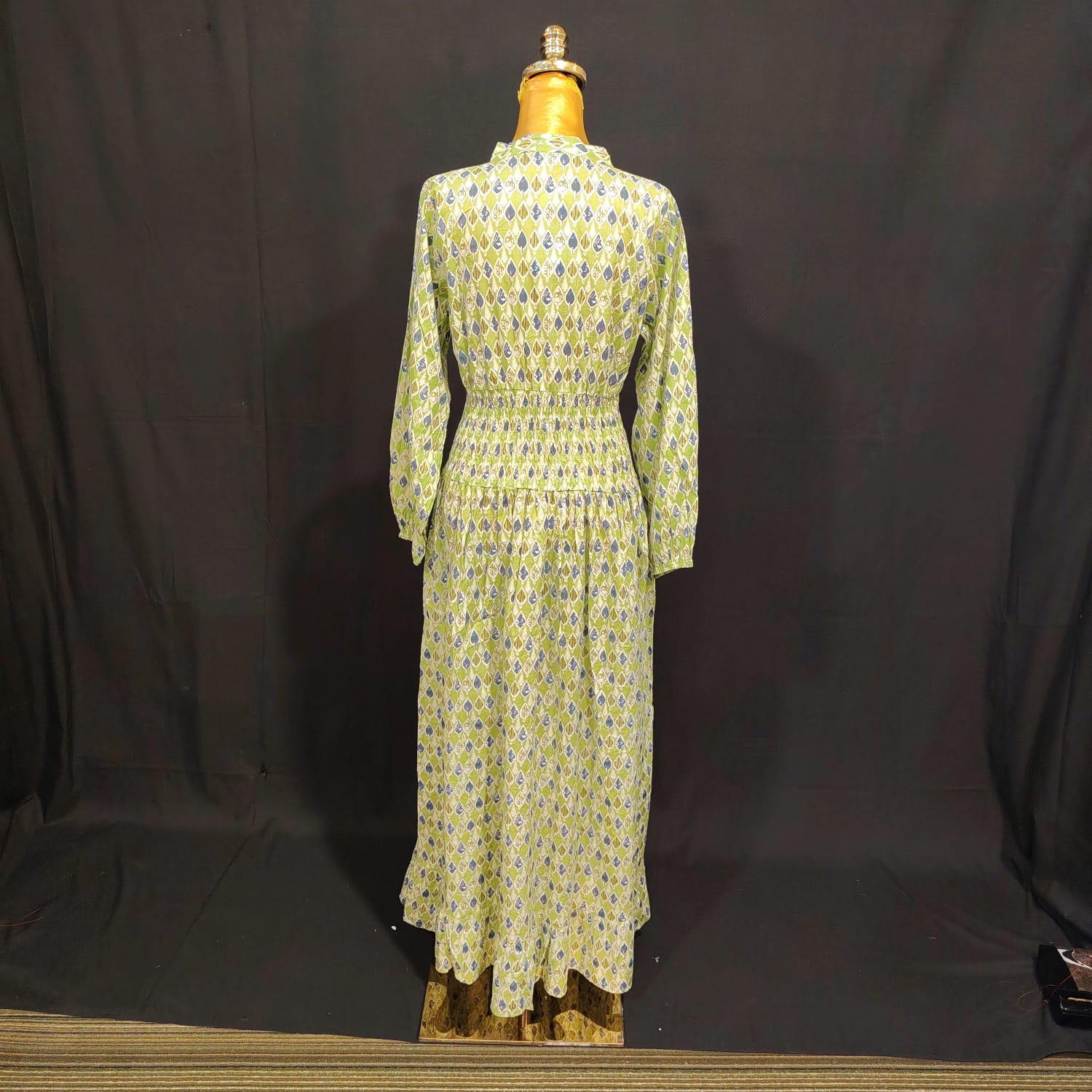 XS/S Yuasa Printed Cotton Dress 54" Long Jalabiya TN 68