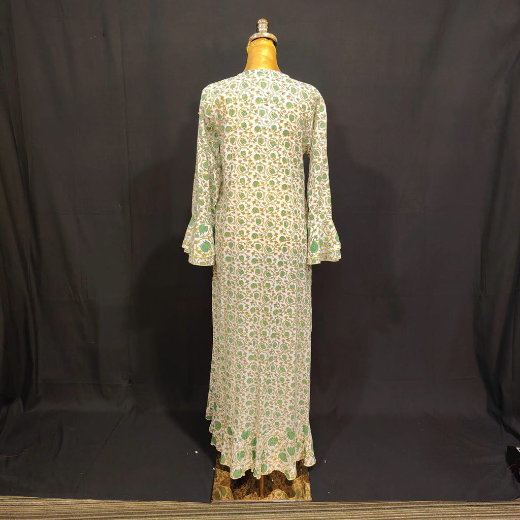XS/S Princess Printed Cotton Dress 54" Long Jalabiya TN 69