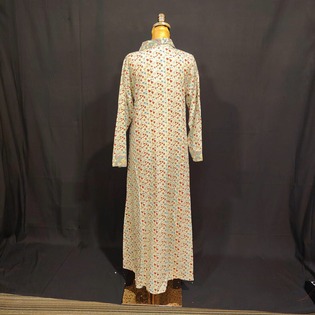 XS/S Singapore Printed Cotton Dress 54" Long Jalabiya TN 71