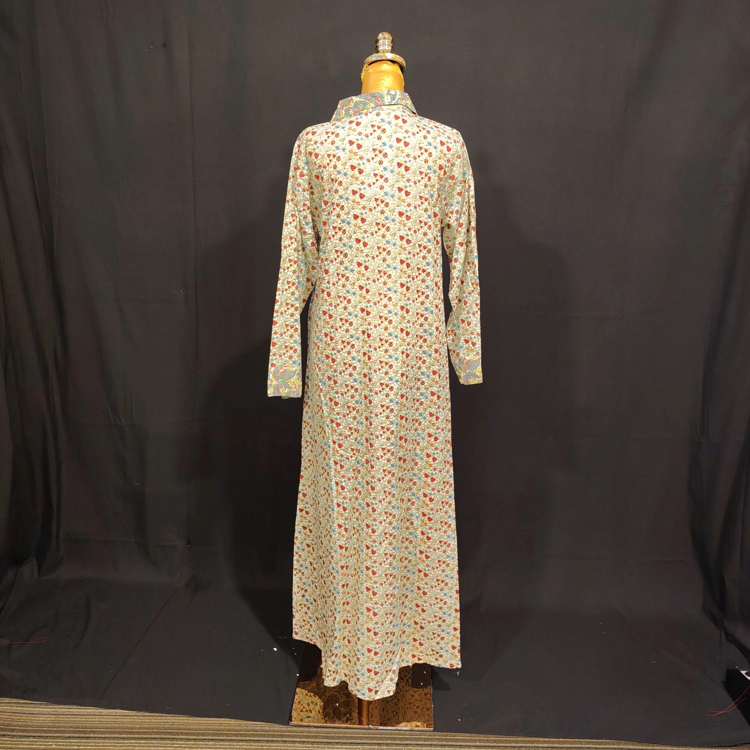 XS/S Singapore Printed Cotton Dress 54" Long Jalabiya TN 71