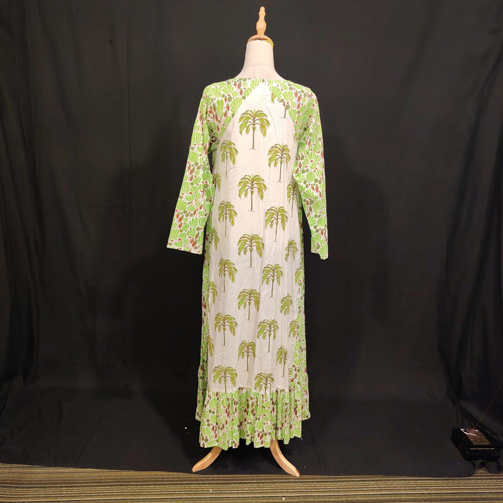 XS/S Naija Printed Cotton Dress 54" Long Jalabiya TN 74