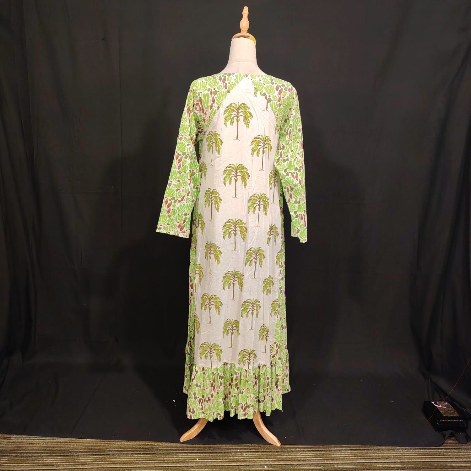 XS/S Naija Printed Cotton Dress 54" Long Jalabiya TN 74