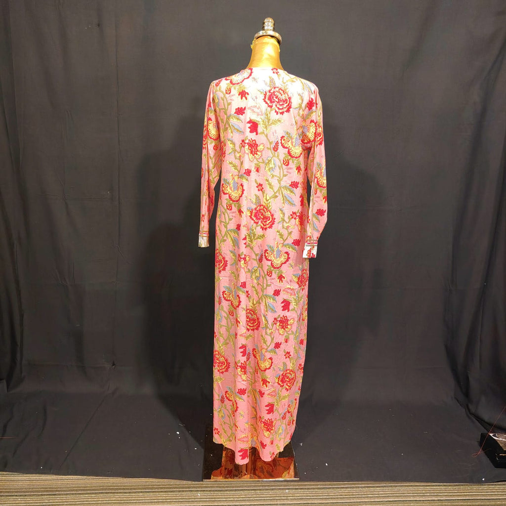 XS/S Lupines Printed Cotton Dress 54" Long Jalabiya TN 75