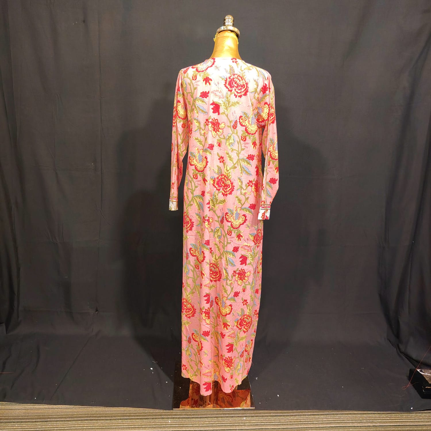 XS/S Lupines Printed Cotton Dress 54" Long Jalabiya TN 75