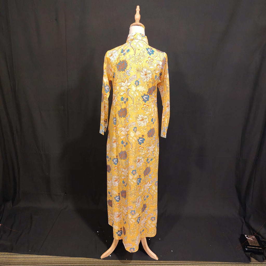 XS/S Singapore Printed Cotton Dress 54" Long Jalabiya TN 76