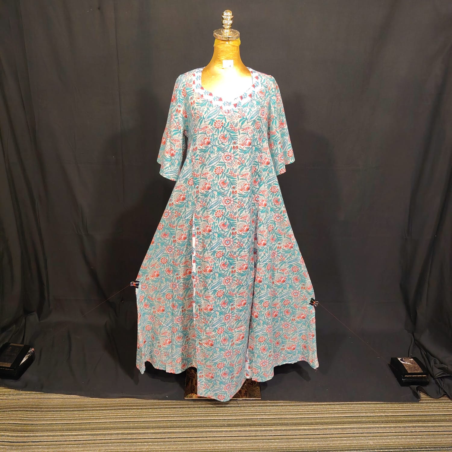 XS/S Special Printed Cotton Dress 54" Long Jalabiya TN 77