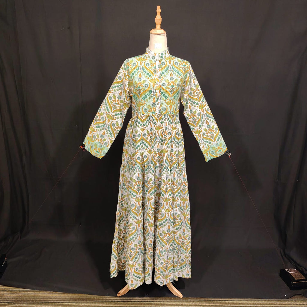 XS/S Special Printed Cotton Dress 54" Long Jalabiya TN 78
