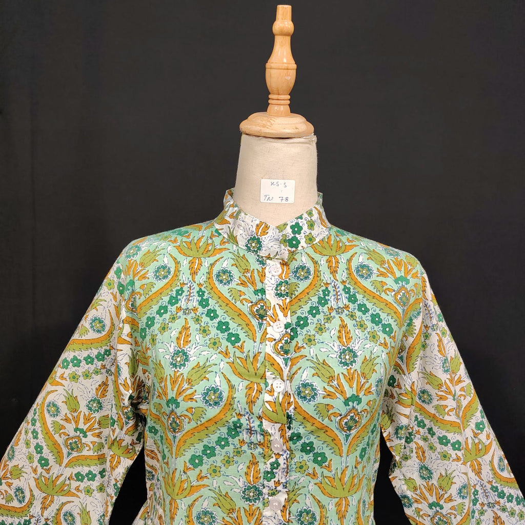 XS/S Special Printed Cotton Dress 54" Long Jalabiya TN 78
