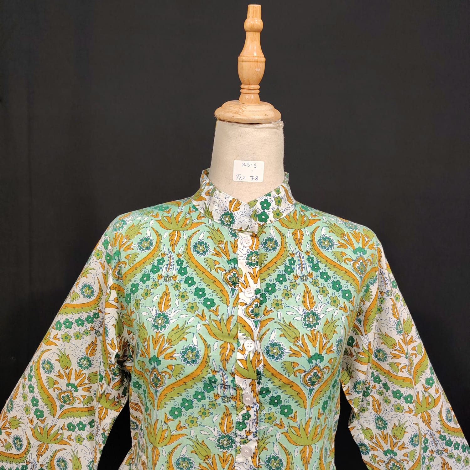 XS/S Special Printed Cotton Dress 54" Long Jalabiya TN 78
