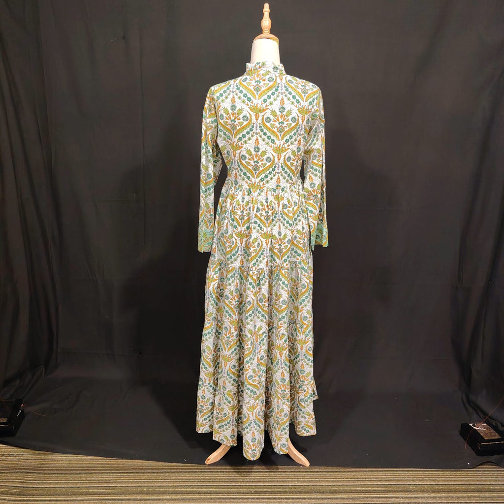 XS/S Special Printed Cotton Dress 54" Long Jalabiya TN 78