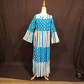 XS/S Moon Printed Cotton Dress 54" Long Jalabiya TN80