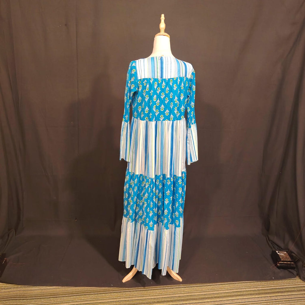 XS/S Moon Printed Cotton Dress 54" Long Jalabiya TN80