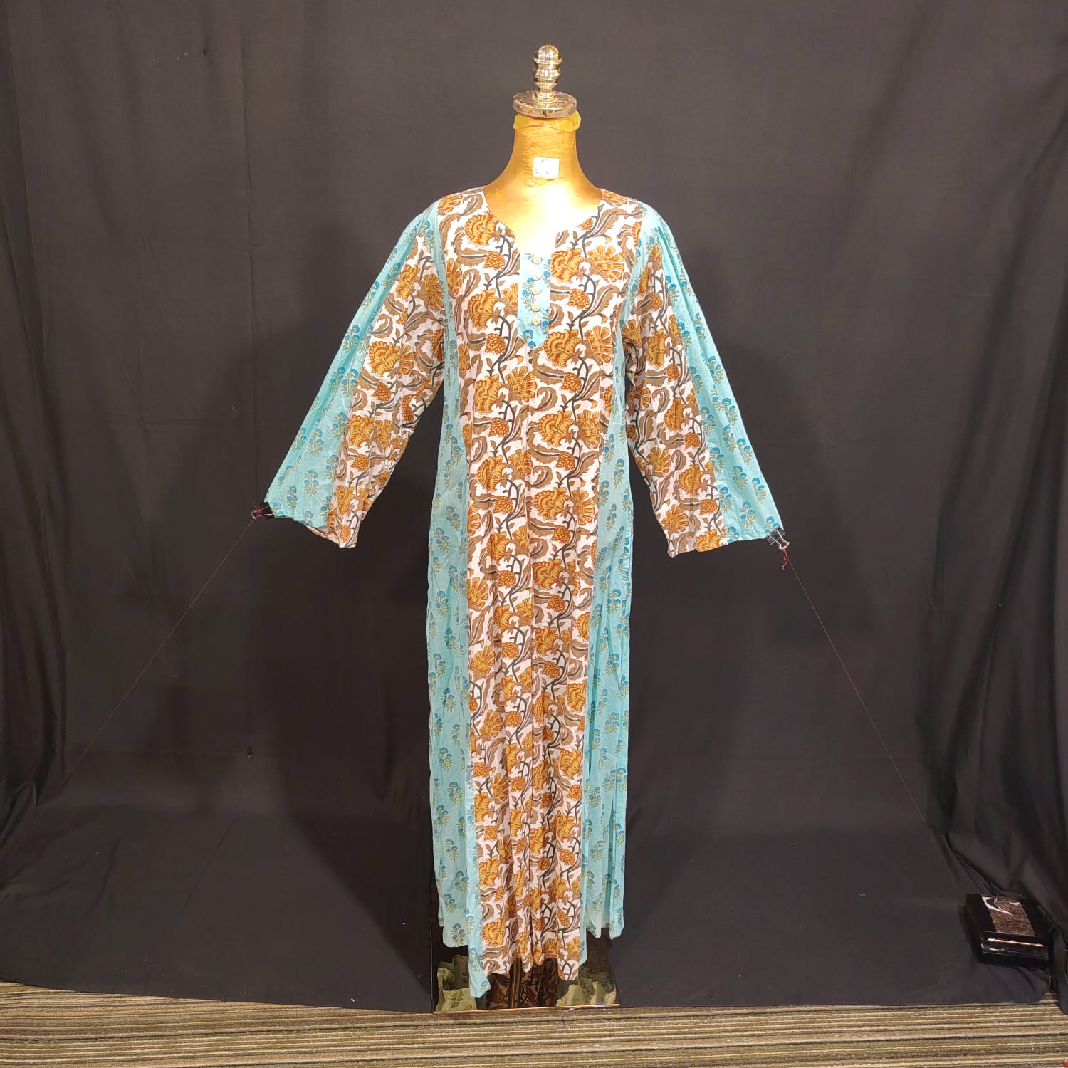 XS/S Special Printed Cotton Dress 54" Long Jalabiya TN 81