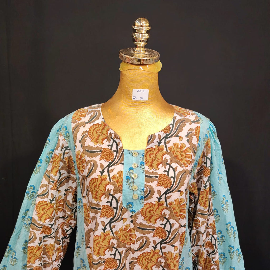 XS/S Special Printed Cotton Dress 54" Long Jalabiya TN 81