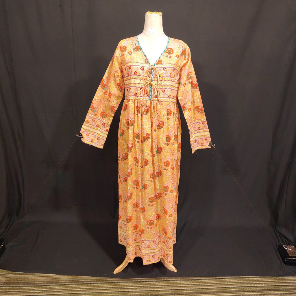 XS/S Beach Printed Cotton Dress 54" Long Jalabiya TN 82